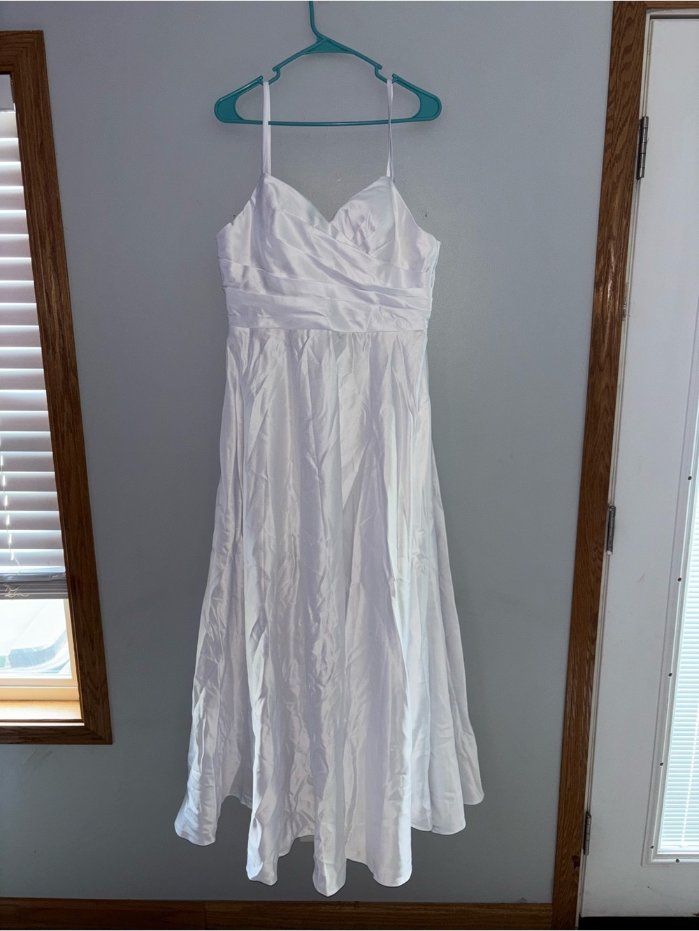 White Spaghetti-Strap A-Line Dress